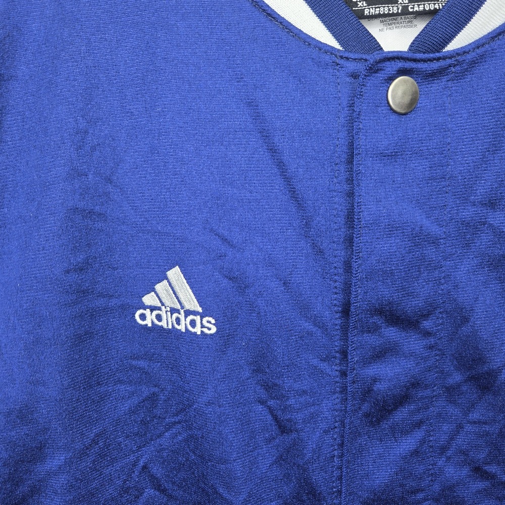 Adidas Team Buttom Up Track Basketball Warm Up Mens Size XLarge Blue Polyester - Picture 2 of 10